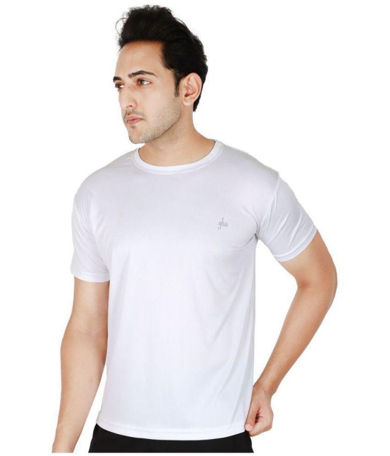 YHA - White Cotton Blend Regular Fit Mens Sports T-Shirt ( Pack of 1 ) - None