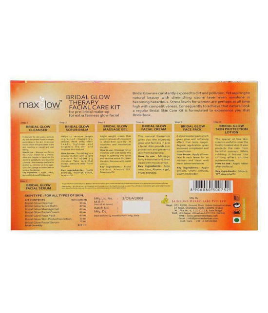 MaxGlow BRIDAL GLOW THERAPY FACIAL CARE KIT Facial Kit gm Pack of 7