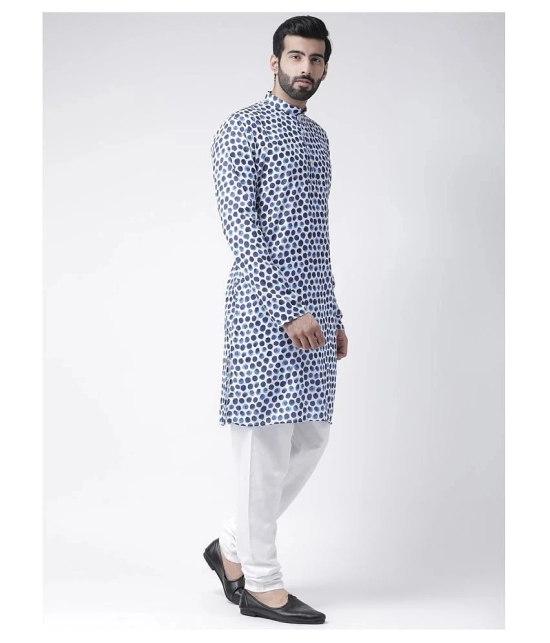 Hangup Blue Cotton Kurta Pyjama Set - None