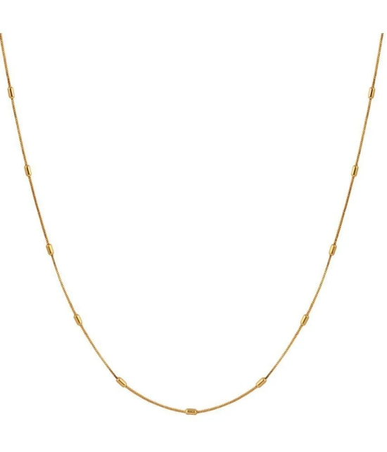 FASHION FRILL - Gold Plated Chain ( Pack of 1 ) - Golden