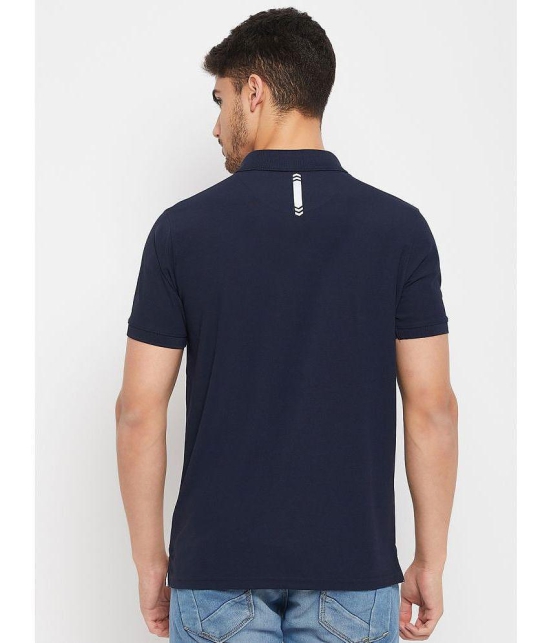 UNIBERRY - Navy Cotton Blend Regular Fit Men's Polo T Shirt ( Pack of 1 ) - None