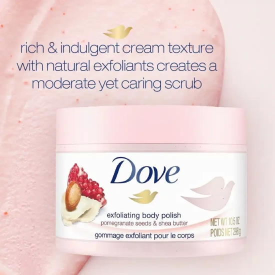 Dove Exfoliating Pomegranate and Shea Polish Body Scrub (10.5 Oz)