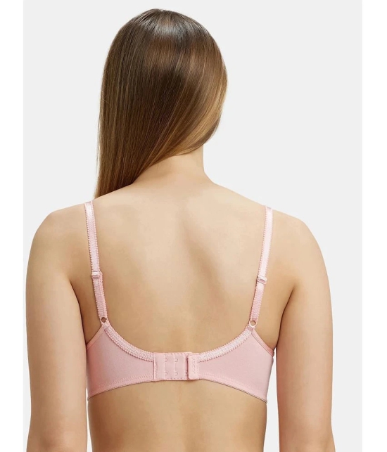 Jockey 1242 Wirefree Non Padded Super Combed Cotton Elastane Cross Over Everyday Bra - Candy Pink - None