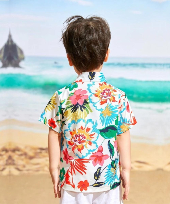 Venutaloza Toddler Boys Floral Graphic Shirt For Boy.-6 Month to 12 Month