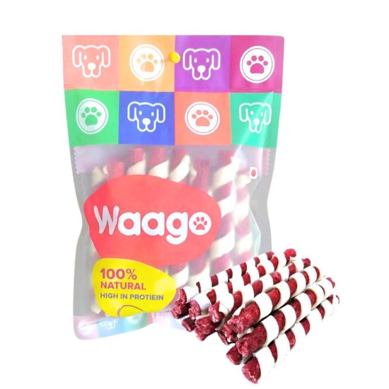 Waago Dog Chew Spiral Lamb Munchies Stick 300 gm