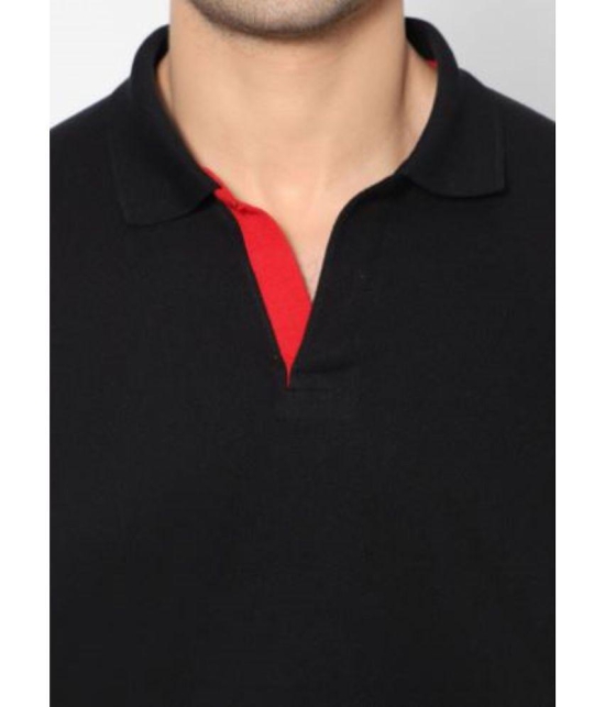 HJ HASASI - Black Cotton Blend Slim Fit Mens Polo T Shirt ( Pack of 1 ) - None