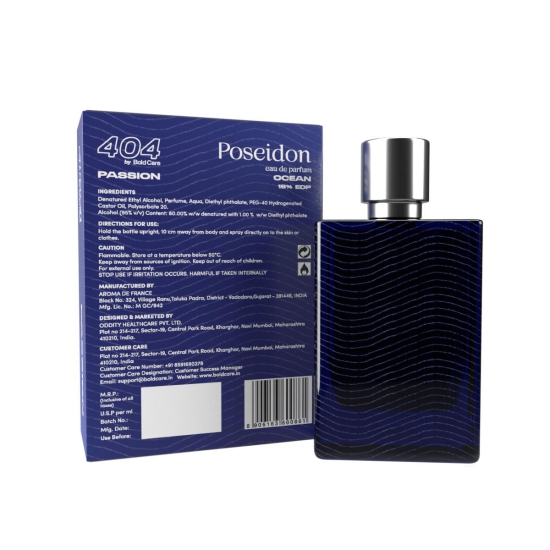 Bold Care Poseidon Ocean Perfume for men - Experience the Essence of the Sea - 100 ml