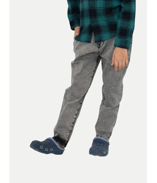 Teen Boys Relaxed Fit Charcoal Denim Pants - None