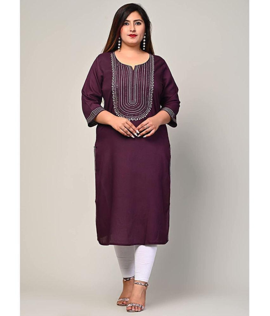 Swasti - Purple Rayon Womens Straight Kurti ( Pack of 1 ) - None