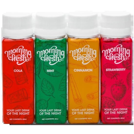 Morning Fresh Natural Hangover Detox Drink Weekend Pack, pack of 4 x 60 ml