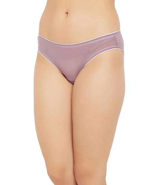 Clovia Purple Lace Solid Womens Thongs ( Pack of 1 ) - None