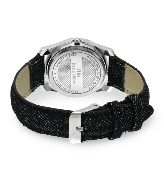 David Miller White Dial Black Fabric Strap Womens Watch - DMRCW1