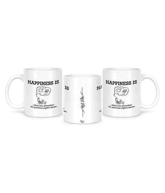 Idream Quote Printed Ceramic Coffee Mug 1 Pcs 330 mL - White