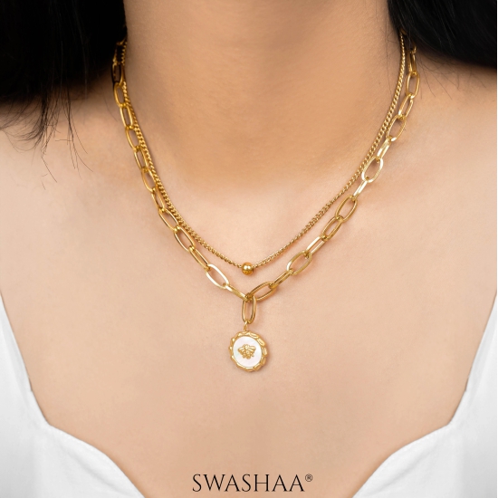 Ana 18K Gold Plated Layered Necklace-Gold