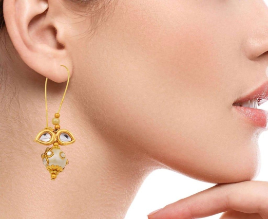 Abhaah kundan minakari handmade earrings for women and girls