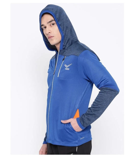 YUUKI Blue Polyester Fleece Jacket - L