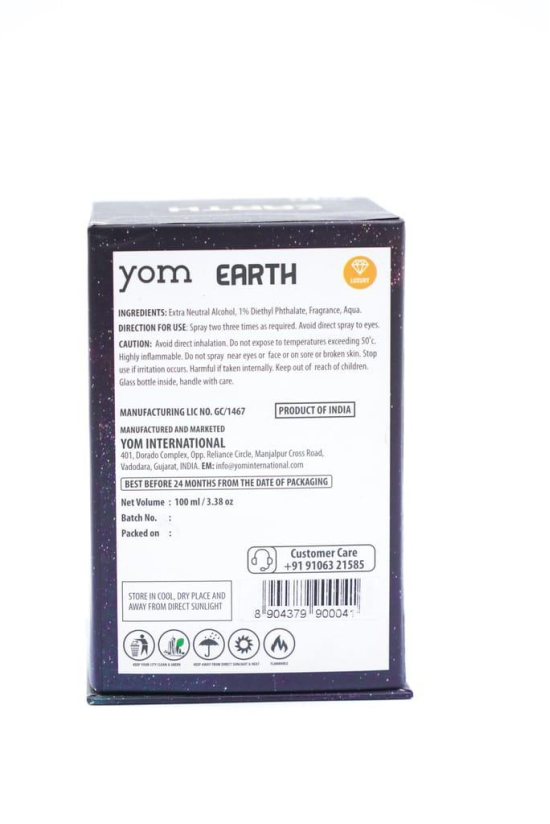 YOM PERFUME Naturally Processed Long Lasting Attar Perfume for Unisex Earth.
