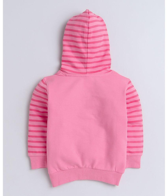 BUMZEE Pink Girls Full Sleeves Hooded Sweatshirt Age - 18-24 Months - None