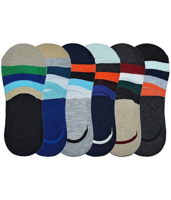 PENYAN Cotton Casual No Show Socks Pack of 6 - Multi