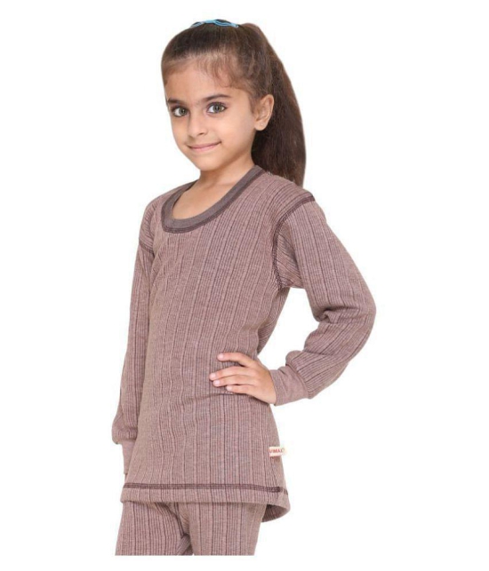 Vimal Jonney Coffee Cotton Blend Thermal Tops - 5-6 Years