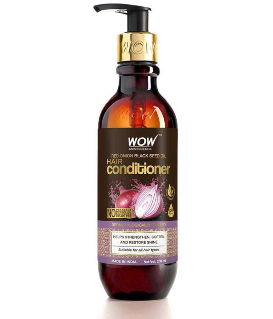 WOW Skin Science Onion Conditioner With Red Onion Seed Oil Extract, Black Seed Oil & Pro-Vitamin B5 - No Parabens, Mineral Oil, Silicones, Color & Peg - 250 ml