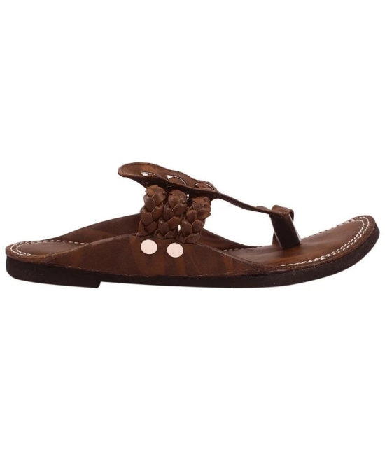 Anjaneya Creations Brown Mens Kolhapuris - None