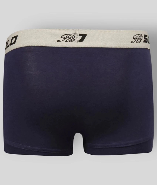 Solo - Navy Blue Lycra Mens Trunks ( Pack of 1 ) - 105