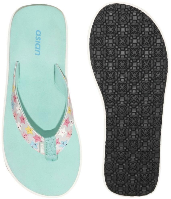 ASIAN Blue Women''s Slipper - None