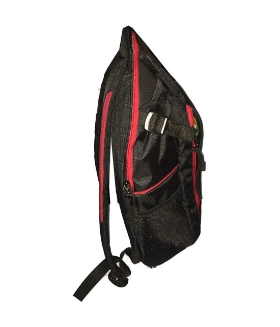 Fabco Black-Red Polyester 25 Ltrs School Bag