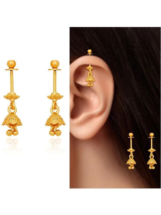 Drashti Collection Golden EarCuff Earrings ( Pack of 2 ) - Golden