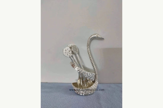 Swan Designer Stand-Fork / Silver