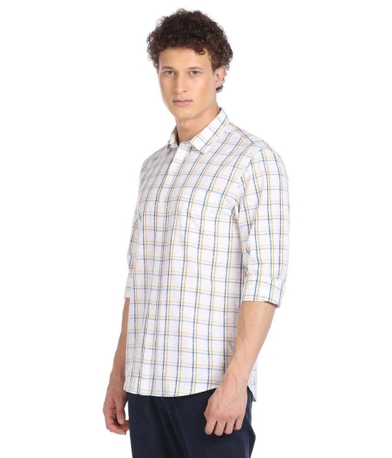 Ruggers - 100 Percent Cotton Regular Fit White Mens Casual Shirt ( Pack of 1 ) - None