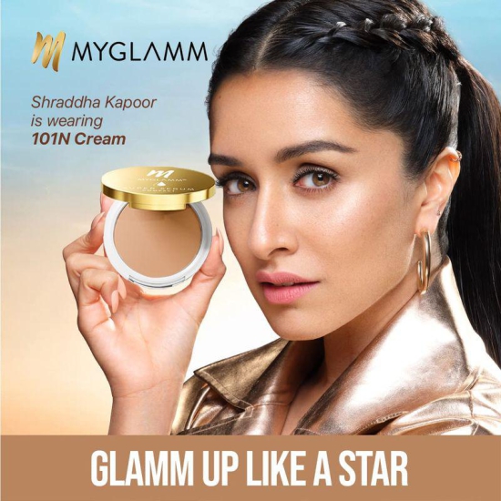 MyGlamm Super Serum Compact - 401N Mocha | Skin-Perfecting Hydrating Compact Powder With Hyaluronic Acid & Vitamin E for Skin Protection (9g)