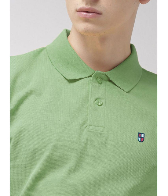 ADORATE - Lime Green Cotton Blend Regular Fit Men''s Polo T Shirt ( Pack of 1 ) - None