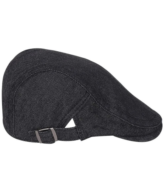 Zacharias Black Cotton Mens Cap ( Pack of 1 ) - Black