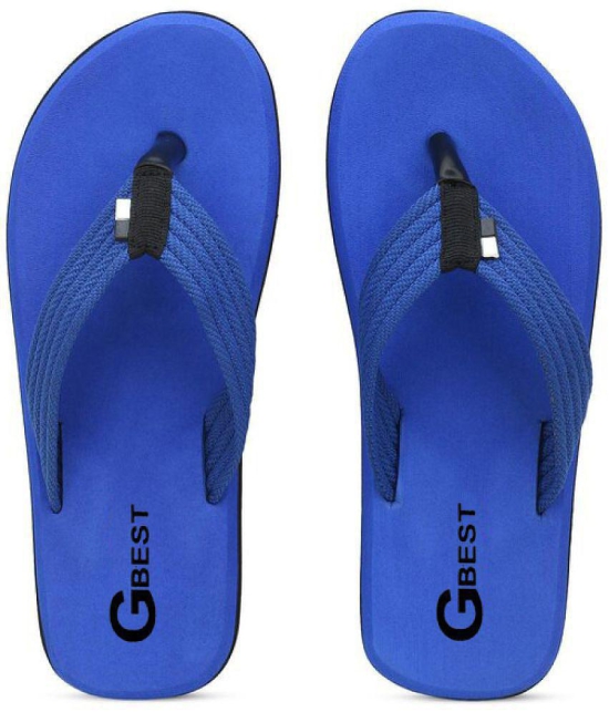 GBest - Blue Men's Thong Flip Flop - None