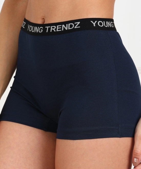 Young trendz Women Boy Short Navy Panty-XS / Navy