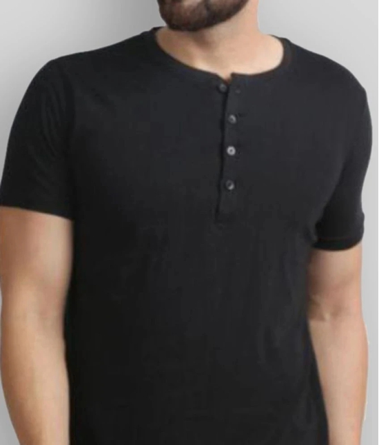 Leotude - Black Cotton Blend Regular Fit Mens T-Shirt ( Pack of 1 ) - None