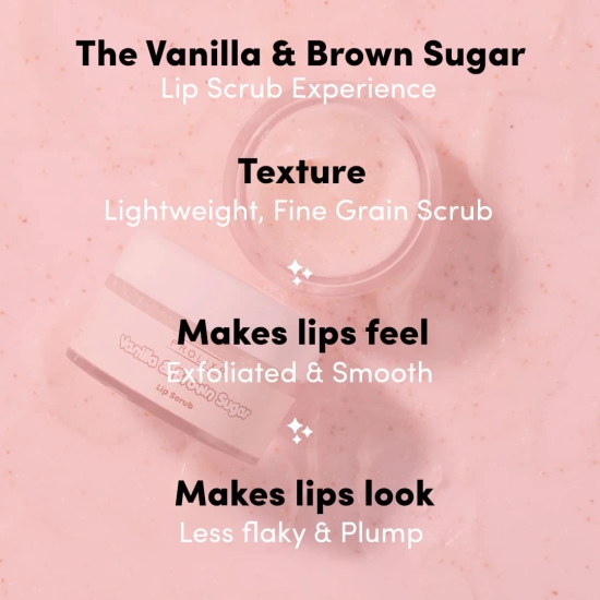 Prolixr Vanilla  Brown Sugar Lip Scrub - Deep Hydration for Dry Chapped Lips  Brightening and Moisturizing  Exfoliates  Soothes - 15g-Prolixr Vanilla & Brown Sugar Lip Scrub - Deep Hydration for