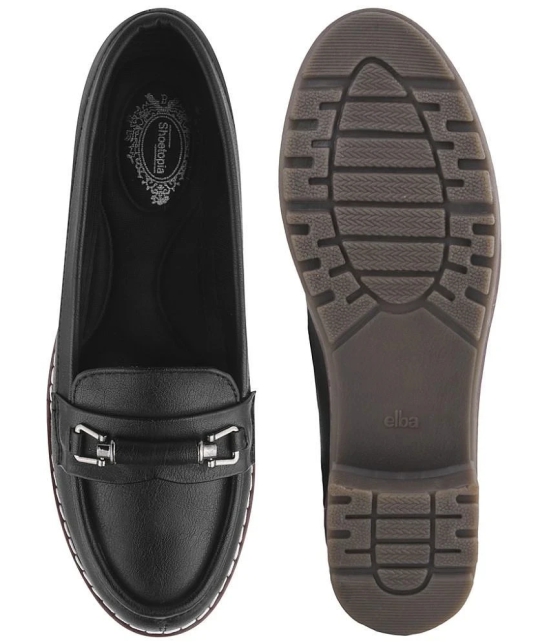 Shoetopia Black Womens Loafers - None