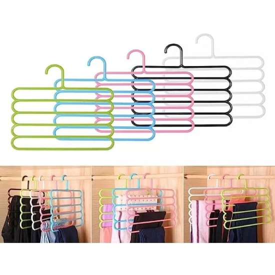 purple dust - Plastic Standard Clothes Hangers ( Pack of 5 )