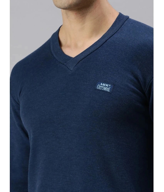 Lux Cottswool - Blue Cotton Blend Mens Thermal Sets ( Pack of 1 ) - None