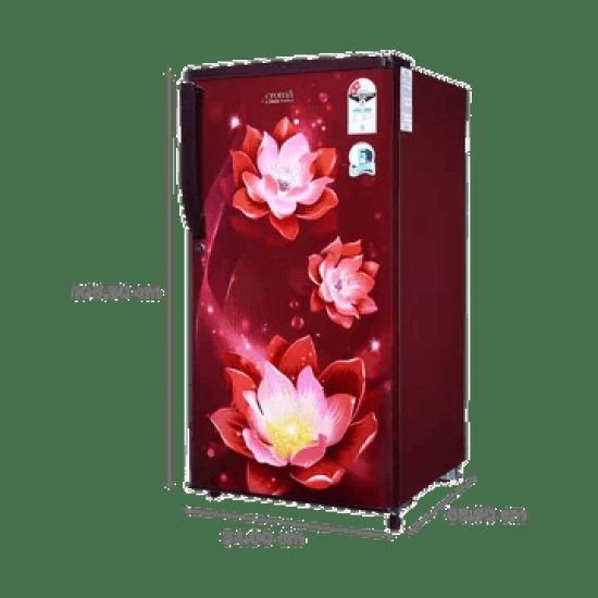 Croma 183 Litres 2 Star Direct Cool Single Door Refrigerator with Anti-Fungal Door Gasket (Rosalind Wine)