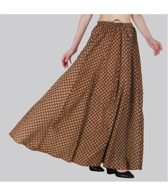 Sttoffa Brown Cotton Womens Flared Skirt ( Pack of 1 ) - None