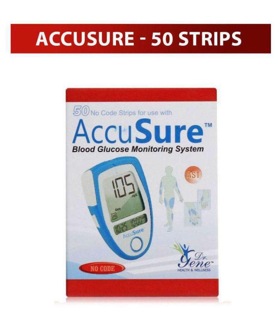 Accusure 50 Glucometer Strips Pack Only Expiry March 2024