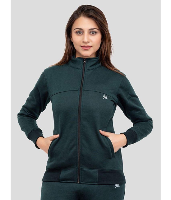 YHA Fleece Womens Zippered Sweatshirt ( Green ) - None