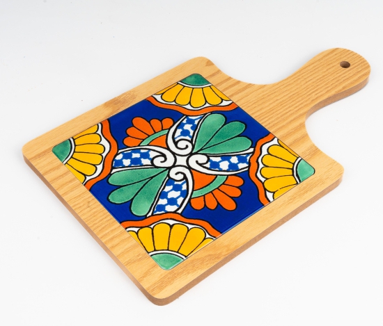 WOOD AND PRINT HAND PLATTERS-SET OF 2 ( turkish delight and sultans touch )