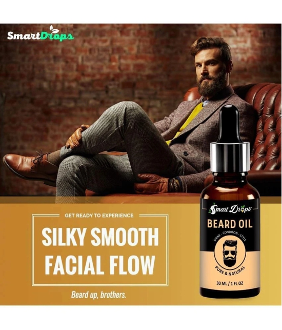 Smartdrops - 30mL Promotes Beard Growth Beard Oil ( Pack of 3 )