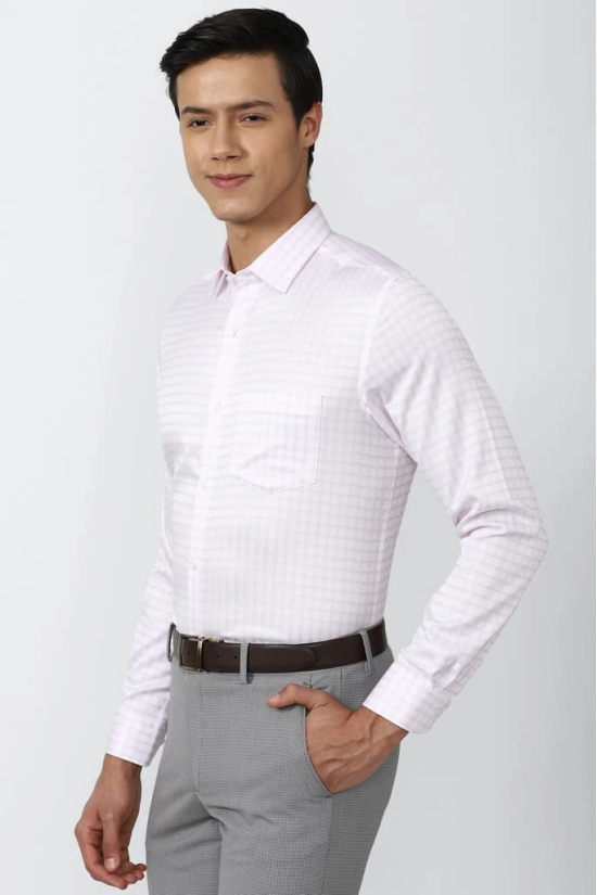 Men White Regular Fit Formal Full Sleeves Formal Shirt