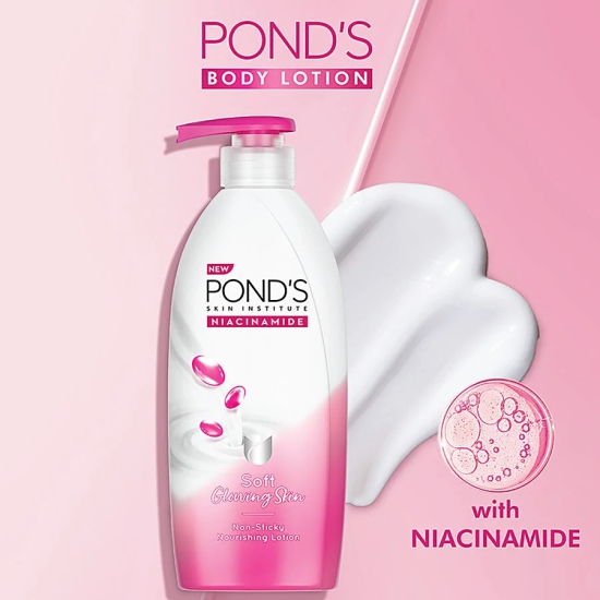 Ponds Triple Vitamin Moisturising Lotion - Silky Smooth Skin, Vitamins B3, E & C, 275 Ml